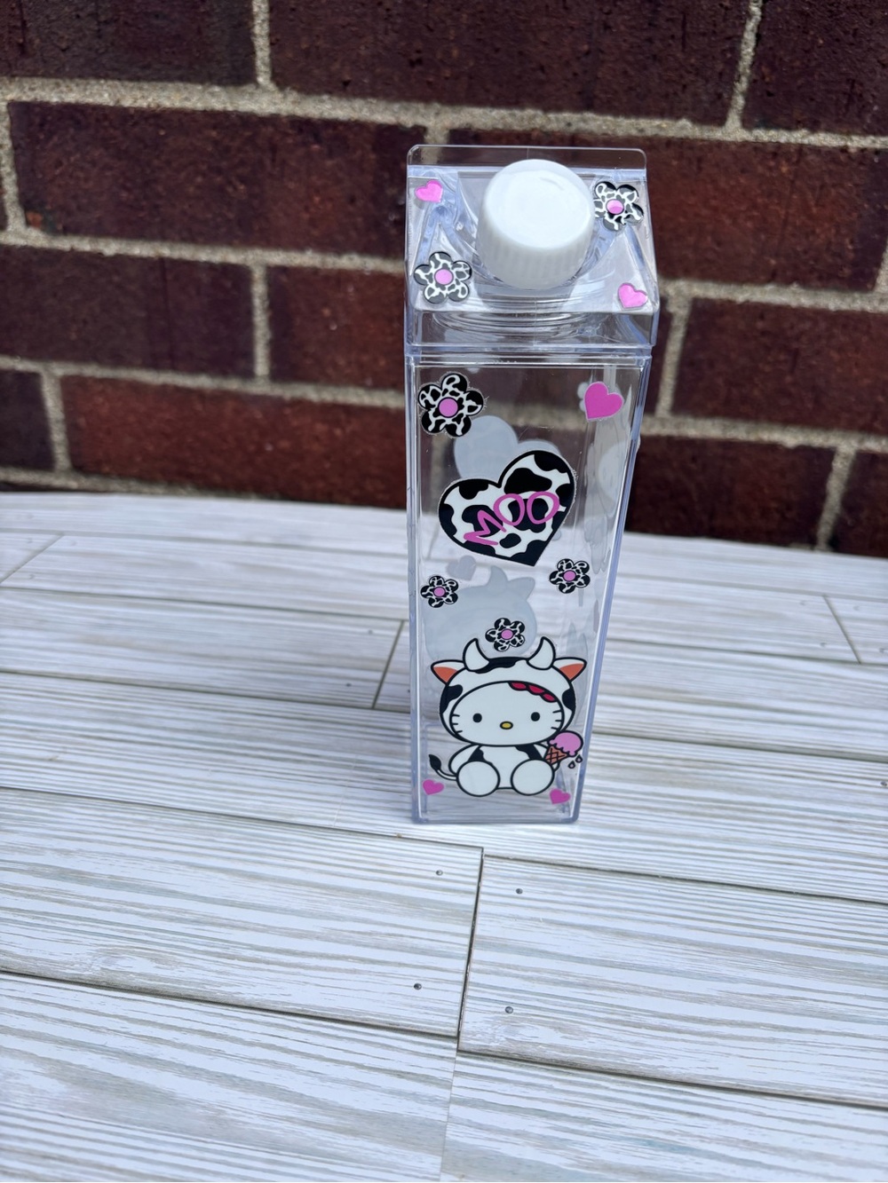 Hello Kitty Clear Bottle with Pink and White Accents